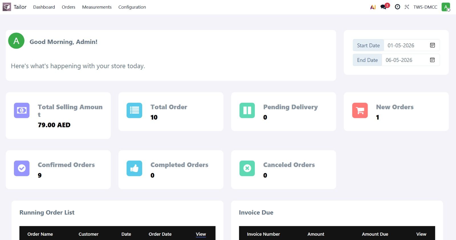 Odoo ERP Implementation for The White Stripes Tailoring 1